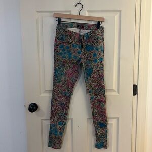 7 For All Mankind Floral Skinny Jeans